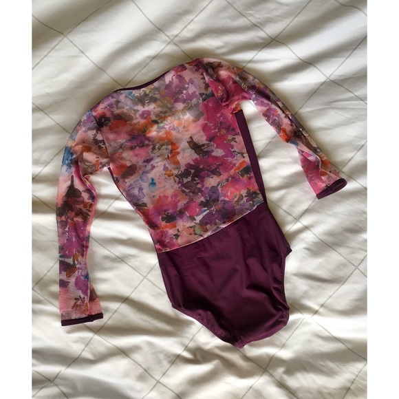 Yumiko Other - Like New Elevé Mesh Long Sleeve Leotard